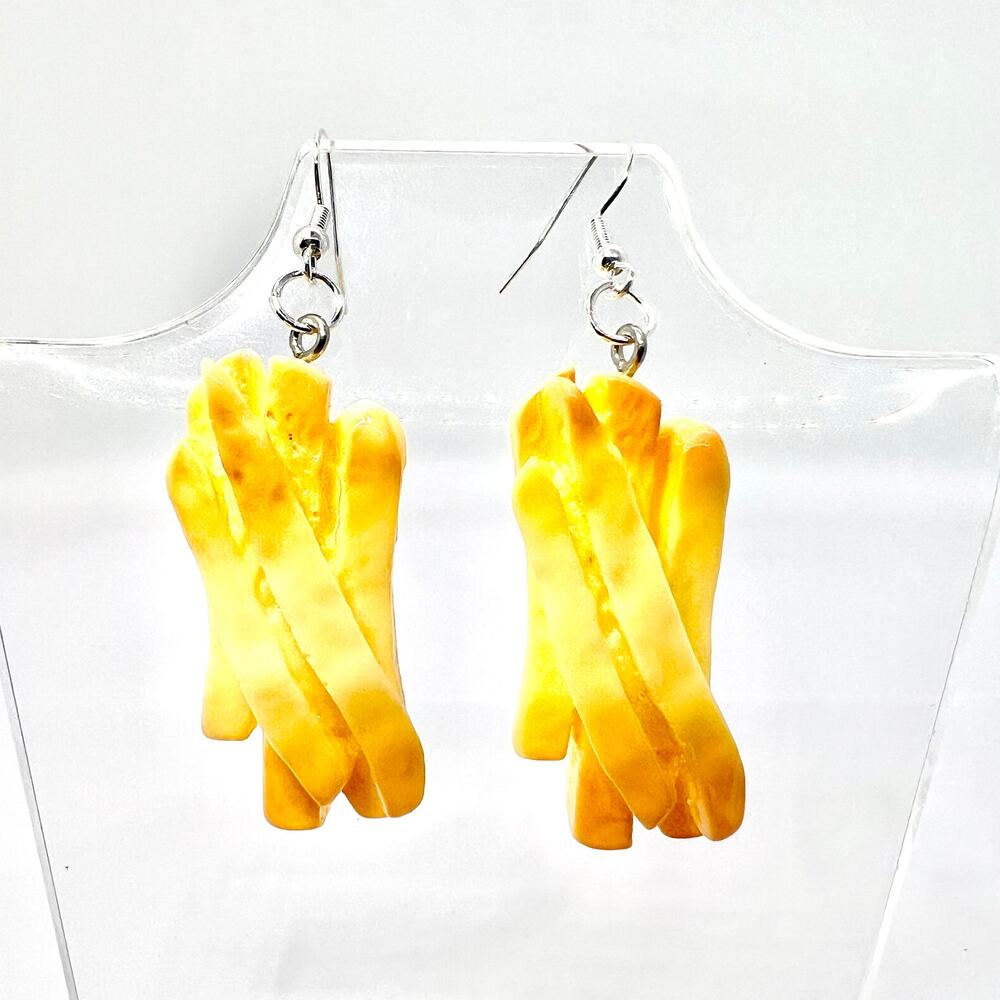 French Fries Earrings - Chips Earrings - Burger Accessories - Fast Food Earrings